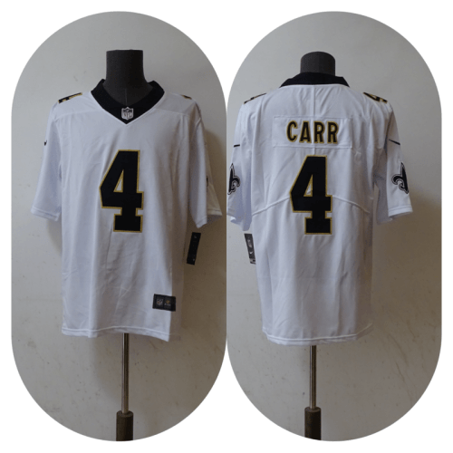 New Orleans Saints White Jersey Carr #4