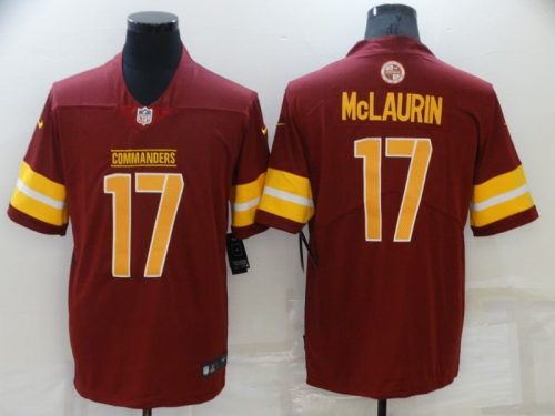 Washington Commanders RedSkins Red-Yellow Jersey McLaurin #17