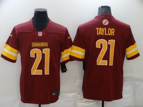 Washington Commanders RedSkins Red-Yellow Jersey Taylor #21